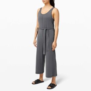 Lululemon Ease of It All Jumpsuit Graphite Grey Size 2 NEW